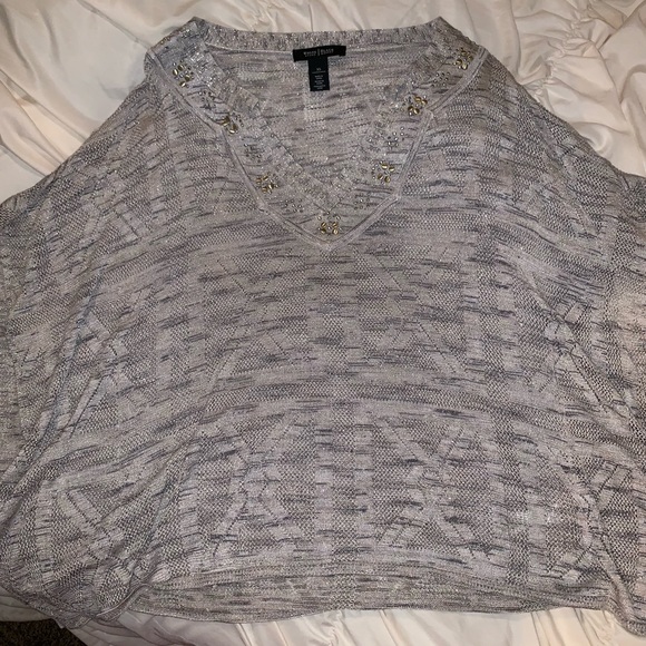 White House Black Market Embellished Poncho - Picture 4 of 8